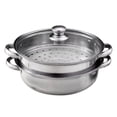 thumbnail image 1 of Two-Tier Stainless Steel Steamer Pot for Cooking Vegetables and Double Boiler Steam Cooker Kitchen for Meals and Versatile Food Preparation, 1 of 8