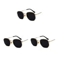 thumbnail image 3 of Redempat Fashionable Polarized Lens Small Frame Sun Glasses For Trendy Style gold black gray C2 3Set, 3 of 6