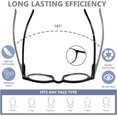 thumbnail image 3 of Blue Light Blocking Glasses Men Women Vintage Computer Glasses Blue Light Protection Round Rim Frame Anti Eyestrain Blue Light Blocker Eyeglasses (4 Pack), 3 of 6