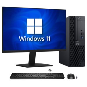 Dell OptiPlex 3070 SFF Windows 11 Pro Ordinateur de bureau - Intel Hexa Core I5-9500 CPU Jusqu'à 4,40GHz 16GB DDR4 RAM | 2TB NVMe SSD | HDMI 24 de pouce FHD Moniteur (rénové)