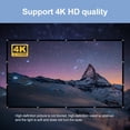 thumbnail image 4 of Écran de Projecteur 120 Pouces 16:9 HD 4K Pliable Portable Double Face Projection -Rideau d'Écran de Film à Augmentation avec Crochets pour Intérieur Extérieur Cinéma Maison Bureau Réunion, 4 of 7