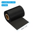 thumbnail image 2 of Unique Bargains 3.15'x984' (80mmx300m) Wax Thermal Transfer Ribbon, 2 Roll 1' Core Ink Out Barcode Printer Ribbon, Black, 2 of 6