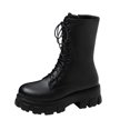 thumbnail image 1 of Kcodviy Bottes pour Femmes Grande Taille Bottes pour Femmes Mi-Hautes à Talon Épais Bout Rond Bottes Courtes de Moto Mi-Hautes pour Femmes Mi-Hautes pour Femmes Mi-Hautes pour Femmes, 1 of 4