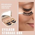 thumbnail image 4 of CNKOO Cosmetic Case Empty Eyelashes Storage Case with Makeup Mirror Holder Box Fake Eyelash Packing Travel Storage Case Eyelashes Bag Golden, 4 of 5