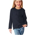 thumbnail image 5 of MeetoTime Girls Long Sleeve Tops Crewneck Solid Color Dressy Tunic Tops Children's Pullover Undershirt, 5 of 5
