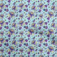thumbnail image 1 of oneOone Polyester Spandex Light Blue Fabric Asian Suzani Craft Projects Decor Fabric Printed By The Yard 56 Inch Wide, 1 of 5