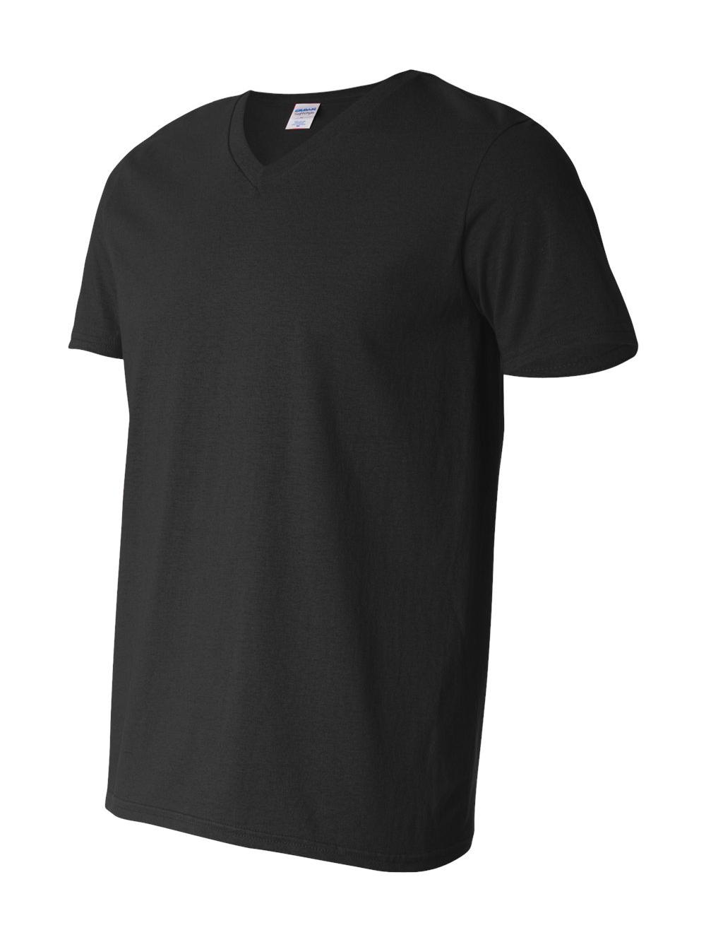 Gildan - Softstyle V-Neck T-Shirt - 64V00 - Black - Size: 2XL