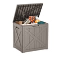 thumbnail image 1 of EasyUp Coffre de Terrasse en Résine de 32 Gallons, Coffre de Rangement Extérieur Verrouillable pour Meubles, Outils de Jardin et Rangement d'Outils, Boîtes de Rangement Extérieures Étanches (Gris), 1 of 7
