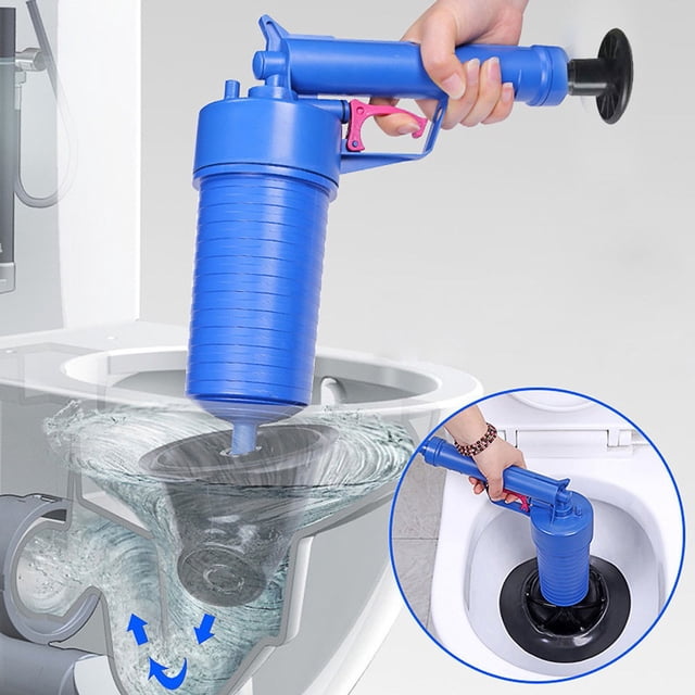 Clearance! NEW Pressure Pump Cleaner Unclogs Toilet Hand Powered Plunger Set Cheap Items Return Pallets #15