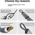 thumbnail image 2 of braveheart Premium 5-In-1 USB-C Cable, Multi-Functional And Easy To Store, Fast Compatible Phone Chargers, Charging Devices Phone+TypeC Fast Charging 18W, 2 of 6
