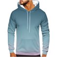 thumbnail image 1 of Rbaofujie Chandails à Capuche pour Hommes Hommes Décontracté Mode Col Rond Poches Imprimé Dégradé Chandail à Enfiler Manches Longues Hauts Chandail à Capuche Chandail pour Hommes, 1 of 5