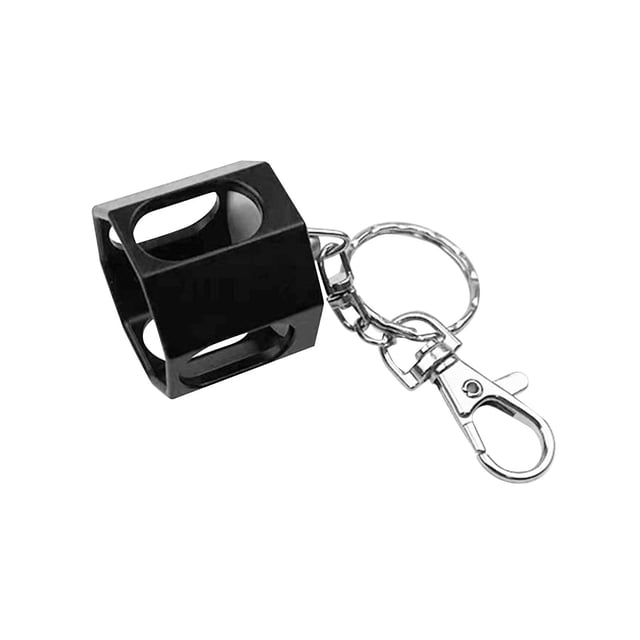 jinwen Pool Cue Chalk Holder Keychain Metal Lightweight Portable Chalk Storage Case Black