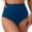 Bleu Foncé, variante sur ManxiVoo Bas de Maillot Taille Haute Femme Coupe Rétro Confort Extensible Séchage Rapide Plage Piscine Taille m Vert