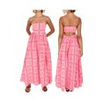 thumbnail image 2 of Gupgi Robe Camisole Bohème pour Femmes Sans Manches à Bretelles Spaghetti avec Découpe au Dos Longue Robe Graphique Fluide pour la Plage, 2 of 9