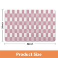 thumbnail image 3 of Checkered Bathroom Rug Runner: Long, Luxurious & Non-Slip (20x32in): Water Absorbent, Large Bath Mat, Soft Microfiber, Machine Washable, Perfect for Bathroom, Bathtub, Hallway, 3 of 5