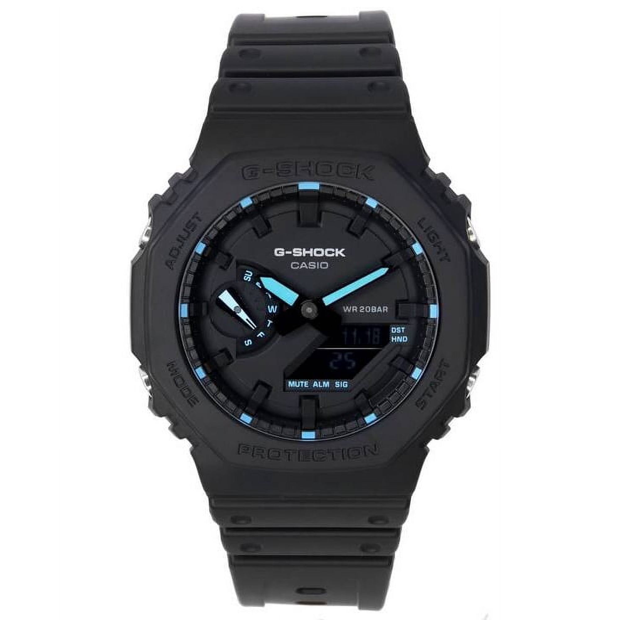Casio G-Shock Neon Accent Analog Digital Quartz GA-2100-1A2 GA2100
