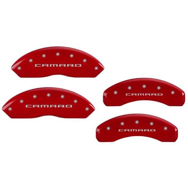 MGP Caliper Covers 14240SCA5RD Red Brake Covers for 2016-2020 Camaro LT LS RS Engraved with Camaro (Front and Rear