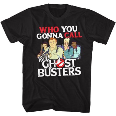 The Real Ghostbusters TV Series Call Em Black Adult T-Shirt Tee