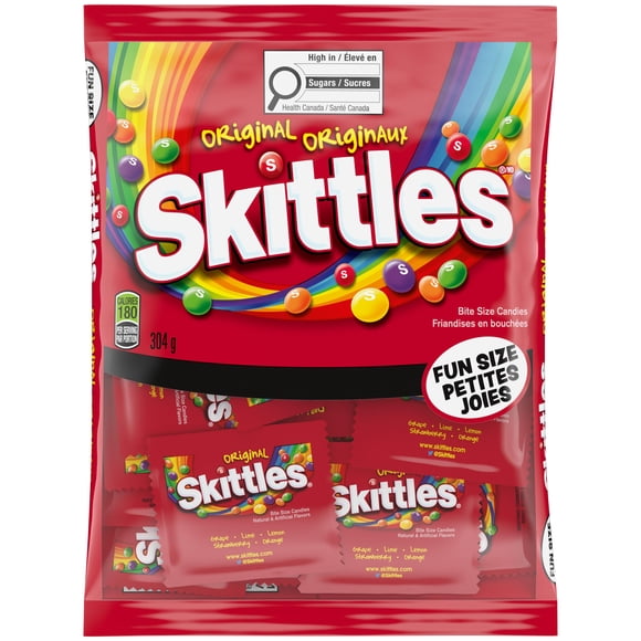 SKITTLES, Paquets de bonbons fruités de taille amusante d’Halloween, 20 unités