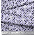 thumbnail image 2 of Soimoi Poly Georgette Fabric Floral Block Printed Fabric 1 Yard 52 Inch Wide, 2 of 5