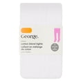 thumbnail image 1 of George Baby Girls' Cotton Blend Tights, 1 of 1