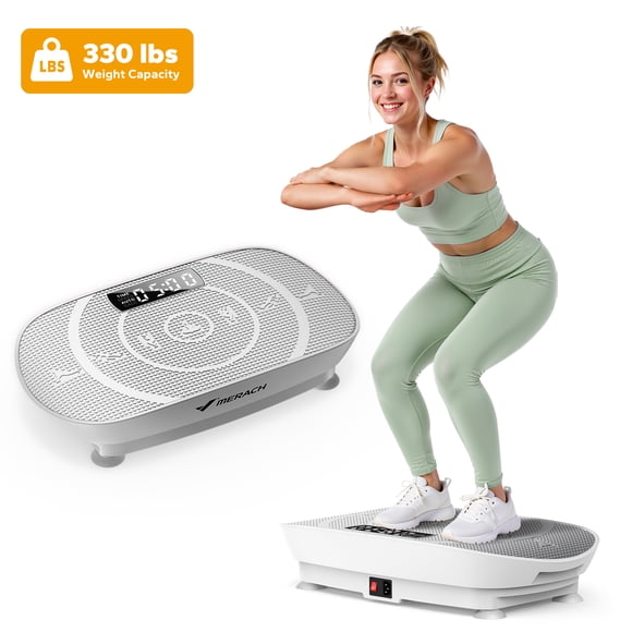 MERACH Compact Vibration Plate Exercise Machine, Mini Whole Body Vibrating Muscle Toner with Remote Control