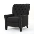 thumbnail image 4 of Cerelia Tufted Dark Charcoal Fabric Recliner, 4 of 8