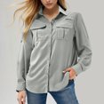 thumbnail image 4 of BLVB Chemises à Manches Longues Upf 50 pour Femmes, Protection Solaire UV, Plein Air, Pêche, Randonnée, Voyage, Chemises Boutonnées, 4 of 7