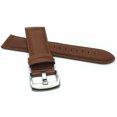 thumbnail image 3 of Extra Long (XL), 22mm Leather Watch Band Strap, Mat, Tone-on-Tone Stitching, Stainless Steel Buckle, 3 of 7