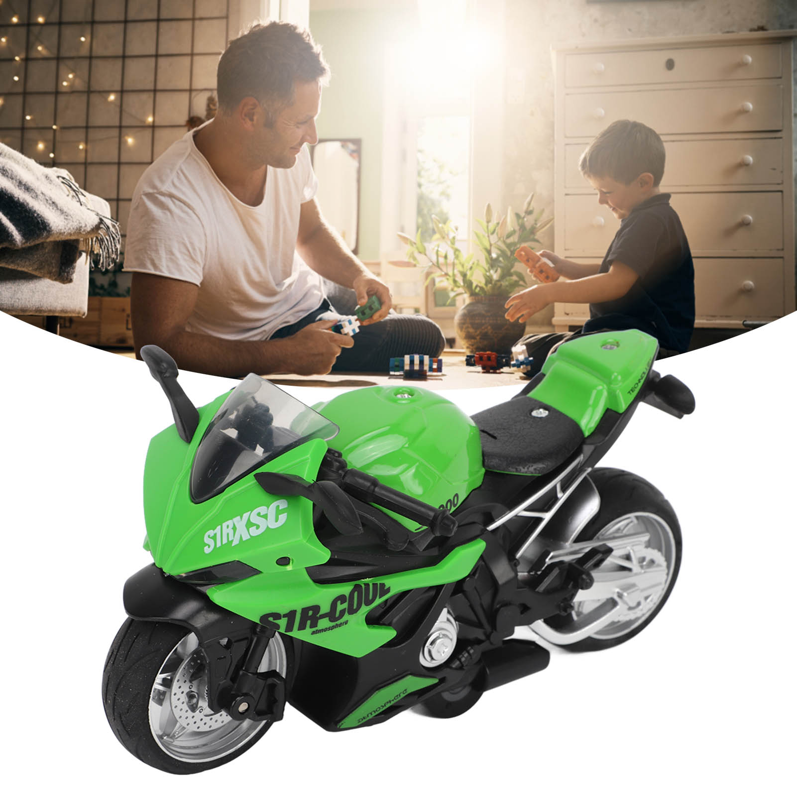 Moto Jouet En Alliage – Simulation Pull-Back Pour Enfants Dès 3 Ans, Cadeau Anniversaire Et Décoration