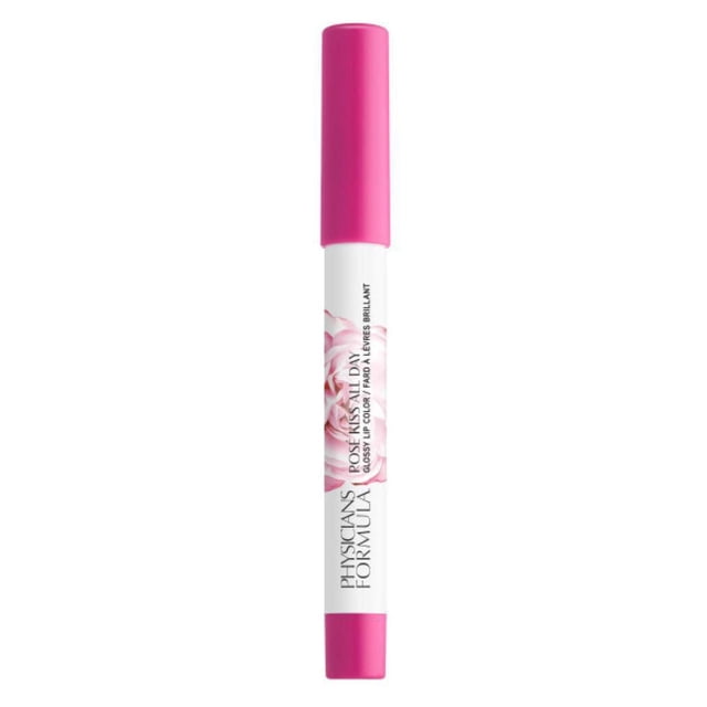 Rosé Toute la Journée Xoxo Brillant à Lèvres par Physicians Formula, un Brillant à Lèvres Blanc Mince avec Graphique rose et Capuchons rose Vif, Doté d'Une Formule Glissante Riche en Antioxydants avec Eau de rose et Vitamine C pour des Lèvres Lisses et Hydratées, Également Idéal pour des Retouches de Lèvres Précises.