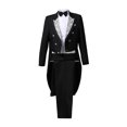 thumbnail image 1 of Mens Dress Tuxedo Suit Performance Clothes Magician Stage Performance Clothes Four-Piece Suit, 1 of 9
