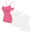 thumbnail image 1 of Timegard Plus Size Tank Tops for Women 3pc Spaghetti Strap Camis Slim Comfy Solid Color Sleeveless Top, 1 of 2