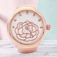 thumbnail image 4 of Round Dial Ring Watch Quartz Ring Watch, Simple Rose Flower Ring Watch, Beautiful Girls For Most Women Gold,Rose Gold, 4 of 8