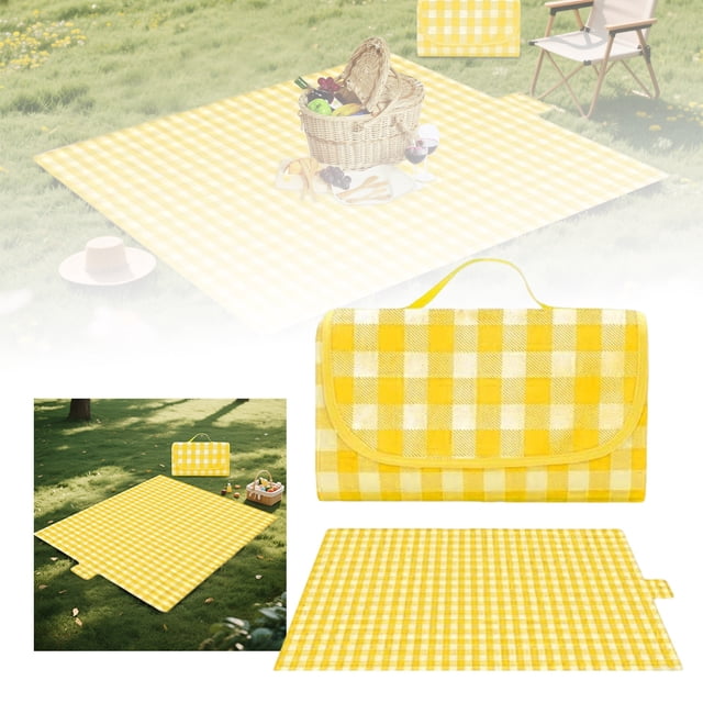 Tapis de Pique-Nique Extérieur Durable Extra Grand pour Plage Camping Parc Anti-Sable Couverture Portable Pliable avec Poignée Voyage Randonnée Festival