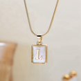 thumbnail image 3 of WIFKLSIIPG Collier Initial 26 Forme Carrée Lumineuse Collier Chaîne Alphabet 26 Collier Initial Alphabet Lumineux Or pour Femmes Filles, 3 of 4
