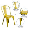 thumbnail image 4 of Bowery Hill Metal Dining Chair, Distressed Yellow (Set of 1), 4 of 8