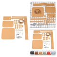 thumbnail image 4 of DIY Sewing Stitching Womens Leather Punched Bag Tote Bag Making Complete Kit Handbag Khaki, 4 of 9