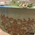 thumbnail image 3 of Le HomeCentric Zardozi & glands 14 x 108 po décoratif Table Runner - Or - Style victorien - Soie - Motif Damsak - Table Runner, 3 of 9