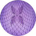 thumbnail image 1 of Ahgly Company Tapis Rond Lavable en Machine Intérieur Transitionnel Lilas Violet Vif, 6 Pieds Rond, 1 of 7