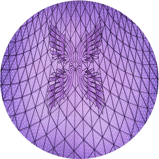 Ahgly Company Tapis Rond Lavable en Machine Intérieur Transitionnel Lilas Violet Vif, 6 Pieds Rond