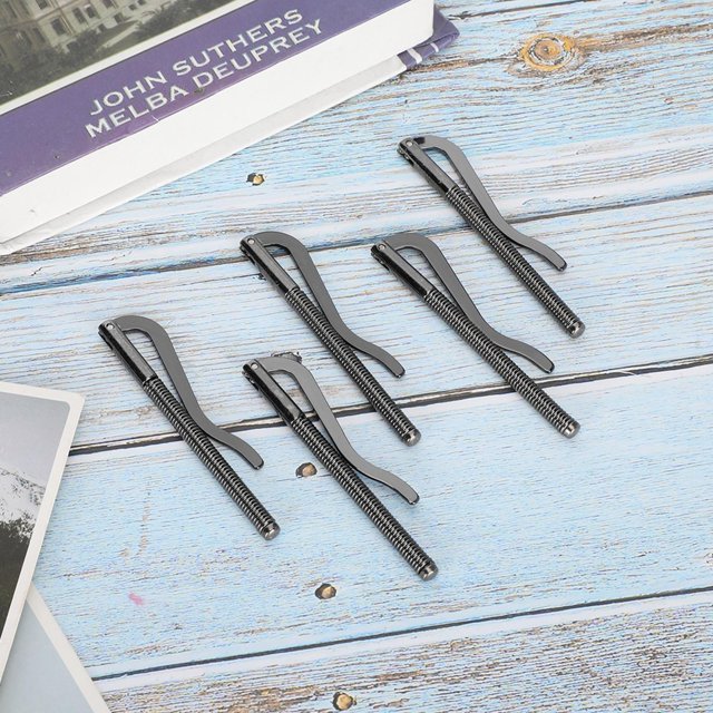 Money Clip, High Hardness Spring 80mm Wallet Clip Money Clip Wallet with 5Pcs for Leather Wallet