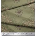thumbnail image 3 of Soimoi Satin Silk Fabric Leaves & Sacred Geometry Geometric Decor Fabric Printed Yard 42 Inch Wide, 3 of 3
