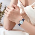 thumbnail image 3 of (Lot de 2) 2025 Montre-Bracelet Rétro à Quartz pour Femme, Petite, Lumineuse, avec Bracelet Clouté - Montre pour Femmes avec Chiffres, Femme Women's, 3 of 7