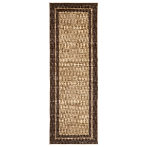 Bordered Washable Area Rug,Hallway Runner Rug,Washable Rug with Non-Slip Backing Stain Resistant Easy Cleaning Floor Cover for Dining Room, Living Room, Bedroom