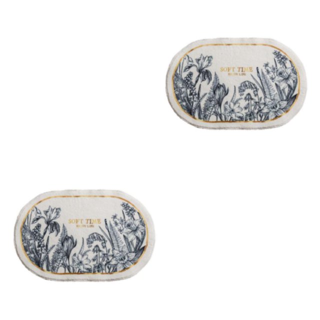 Youkk Bathroom Rugs Water Absorbent Floor Bath Mat Carpet Planter Oval 40x60cm 2Set