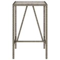 thumbnail image 3 of vidaXL Table de Bar Extérieur Gris 70x70x110 cm Rotin Poly, 3 of 5