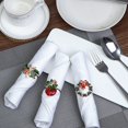 thumbnail image 3 of Cloth Napkin Hollow Pattern Christmas Wreath Gold And Silver Metal Thanksgiving Dinner Table Alloy Wedding Decoration, 3 of 15