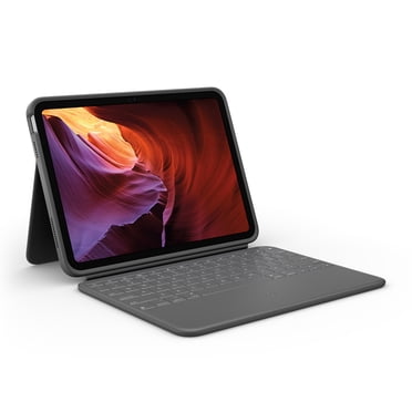 Logitech Slim Folio Keyboard Case for iPad (10th gen & A16) with Integrated Bluetooth Wireless Keyboard - Oxford Grey