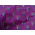 thumbnail image 4 of oneOone Cotton Poplin Fabric Floral & Flying Swan Block Print Fabric By Yard 56 Inch Wide, 4 of 4